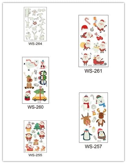 image-Merry Christmas Santa Claus Luminous Tattoo Sticker