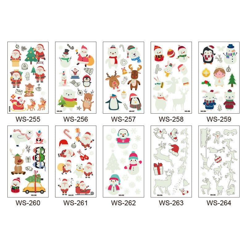 image-Merry Christmas Santa Claus Luminous Tattoo Sticker