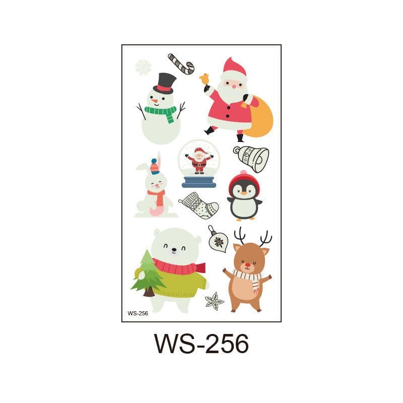image-Merry Christmas Santa Claus Luminous Tattoo Sticker