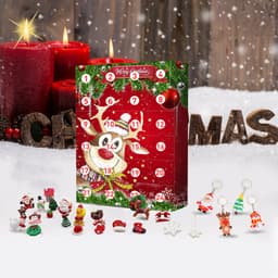 image-24 Days Christmas Countdown Advent Calendar Surprise Resin Pendant Keychain Ornaments
