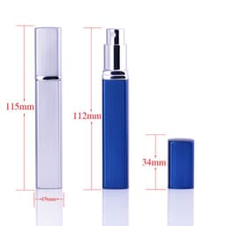 image-12ML Aluminum Perfume Tube Aluminum Tube Perfume Bottle Glass Bottle Empty Bottle Lipstick Type Perfume Bottled Square