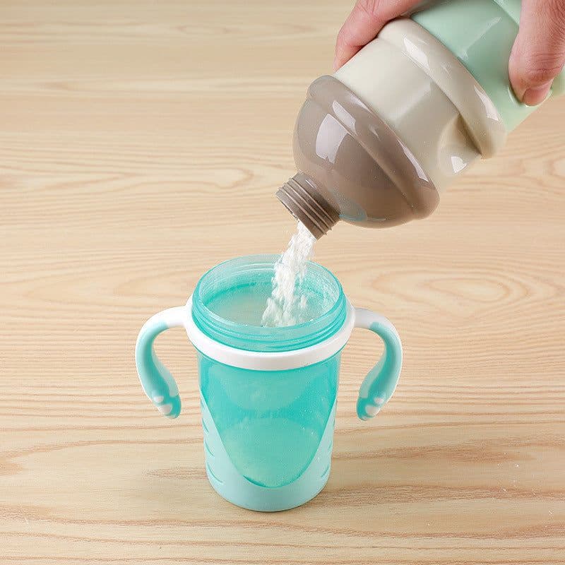 image-3 Layer Frog Style Portable Baby Food Storage Box Essential Cereal Cartoon Milk Powder Boxes Toddle Kids Formula Milk Container
