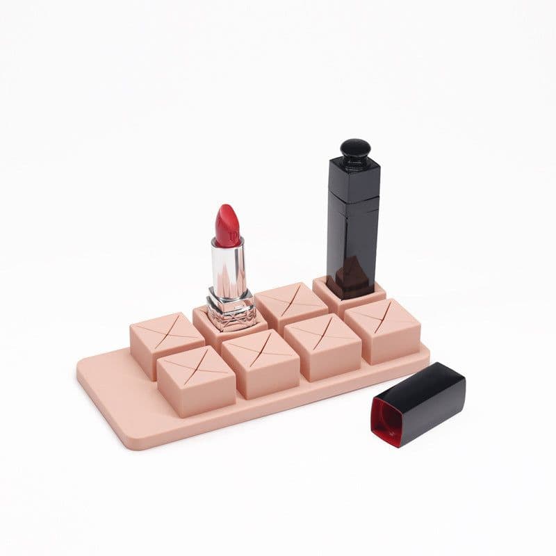 image-Creative Cosmetic Chocolate Lipstick Makeup Organizer Makeup Storage Box Container Nail Casket Holder Desktop Sundry Storage