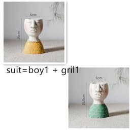 image-Greek Statue Pot Goddess Flower Pots Head Retro Venus Vase