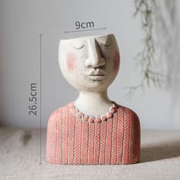 image-Greek Statue Pot Goddess Flower Pots Head Retro Venus Vase
