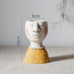 image-Greek Statue Pot Goddess Flower Pots Head Retro Venus Vase