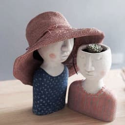 image-Greek Statue Pot Goddess Flower Pots Head Retro Venus Vase
