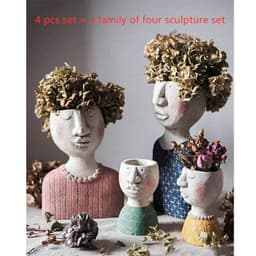 image-Greek Statue Pot Goddess Flower Pots Head Retro Venus Vase