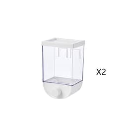 image-Kitchen Food Storage Easy Press Container Cereal Dispenser Wall Mounted Food Storage Box