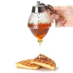 image-Squeeze Bottle Honey Jar Container Bee Drip Dispenser Kettle Storage Pot