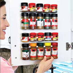 image-Clip N Store Storage Rack Spice Rack Kitchen Supplies Gadgets Bottle Racks