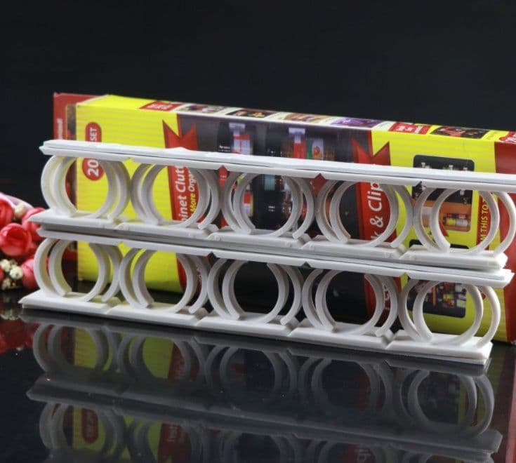 image-Clip N Store Storage Rack Spice Rack Kitchen Supplies Gadgets Bottle Racks
