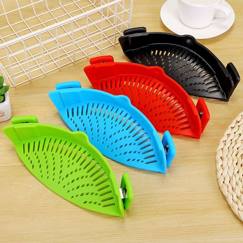 image-Household Water Filter Noodle Leak-proof Drainer For Kitchen