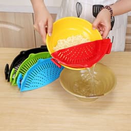 image-Household Water Filter Noodle Leak-proof Drainer For Kitchen