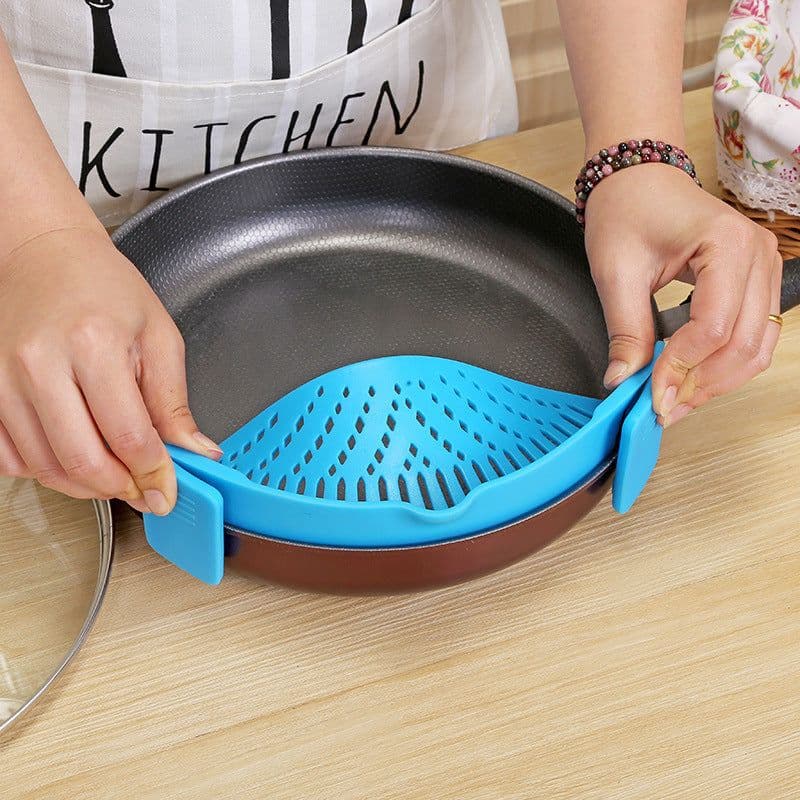 image-Household Water Filter Noodle Leak-proof Drainer For Kitchen
