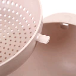 image-Kitchen Laundry Organizer Thickening Home Kitchen Plastic Rice Friut Bowl Washing Rice Sieve Basin Washing Basket