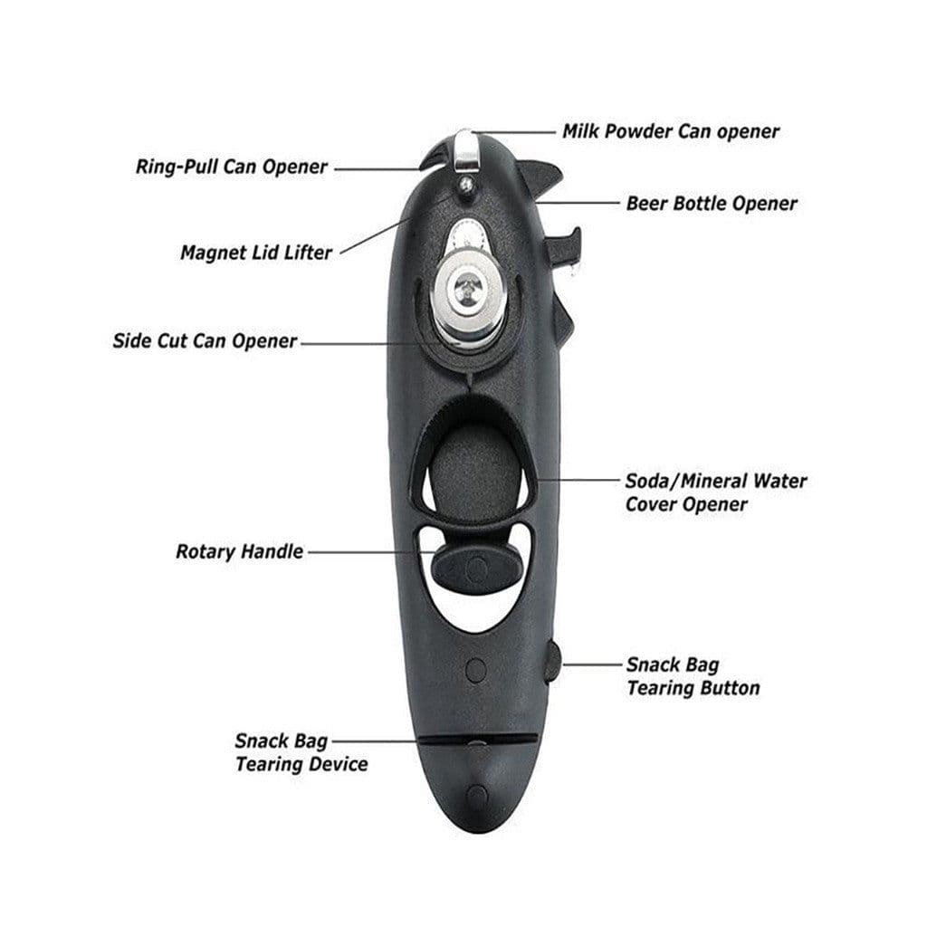 image-Multifunction Can Opener 8 In 1 Manual Kitchen Tool Bottle Jar Portable Gadget Bottle Opener Beer Opener Gadget