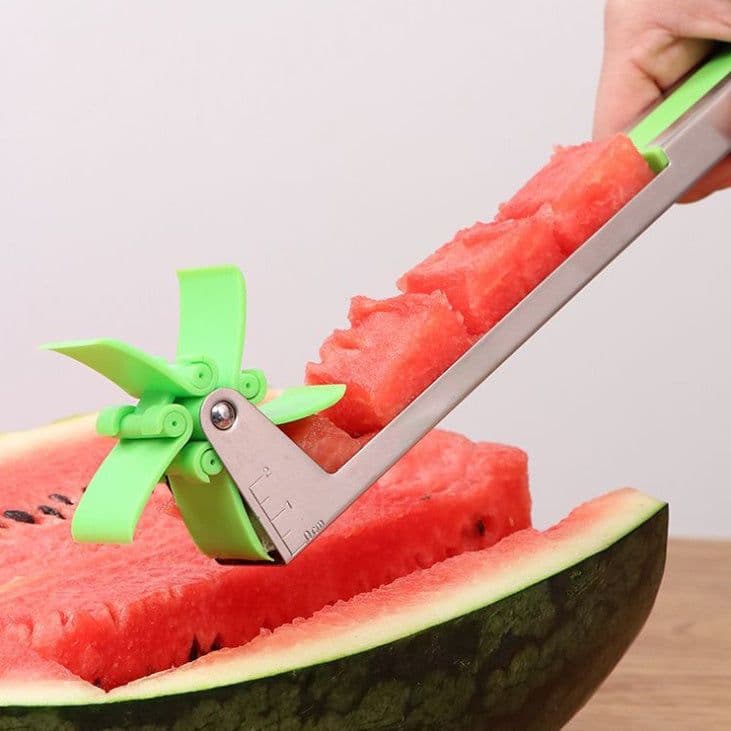 image-Watermelon Windmill Cutter Stainless Steel Cut Watermelon Artifact Fruit Cut Artifact Creative Fancy Dig Fruit Slice