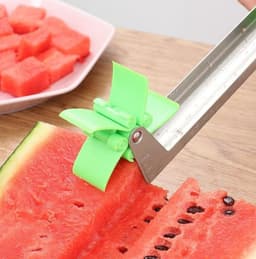 image-Watermelon Windmill Cutter Stainless Steel Cut Watermelon Artifact Fruit Cut Artifact Creative Fancy Dig Fruit Slice