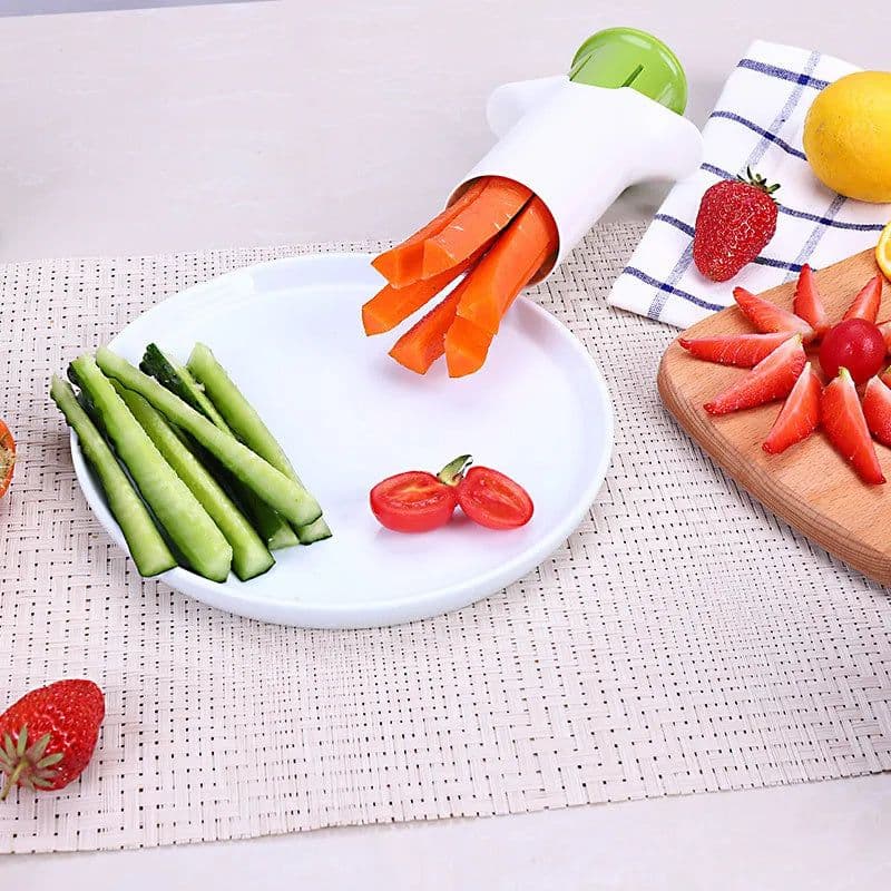 image-Creative Vegetable Cutters Fruit Kitchen Cucumber Carrot Divider Strawberry Slicer Splitter Kitchen Gadget Accessories