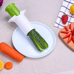 image-Creative Vegetable Cutters Fruit Kitchen Cucumber Carrot Divider Strawberry Slicer Splitter Kitchen Gadget Accessories