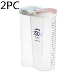 image-Healthy Containers Cereal Grain Dry Food Storage Tank Transparent Cover Plastic Case