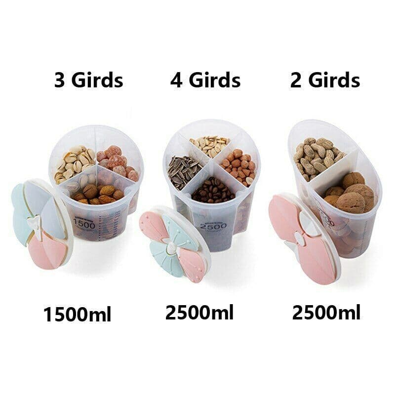 image-Healthy Containers Cereal Grain Dry Food Storage Tank Transparent Cover Plastic Case
