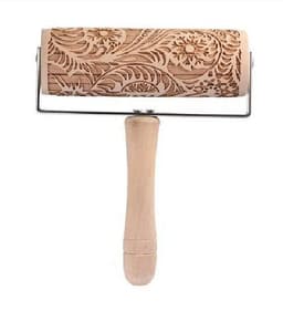 image-Push-Style Christmas Embossing Rolling Pin Printed Cookie Dough Stick Fondant Tool Baking Noodle Cake Dough Engraved Roller Q40
