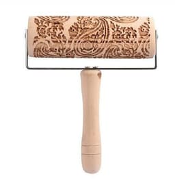 image-Push-Style Christmas Embossing Rolling Pin Printed Cookie Dough Stick Fondant Tool Baking Noodle Cake Dough Engraved Roller Q40