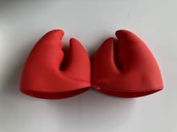 image-Creative Kitchen Gloves Silicone Red Lobster Tongs Heat Insulation Gloves