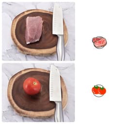image-Round double-sided log cutting board
