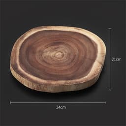 image-Round double-sided log cutting board