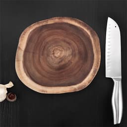 image-Round double-sided log cutting board