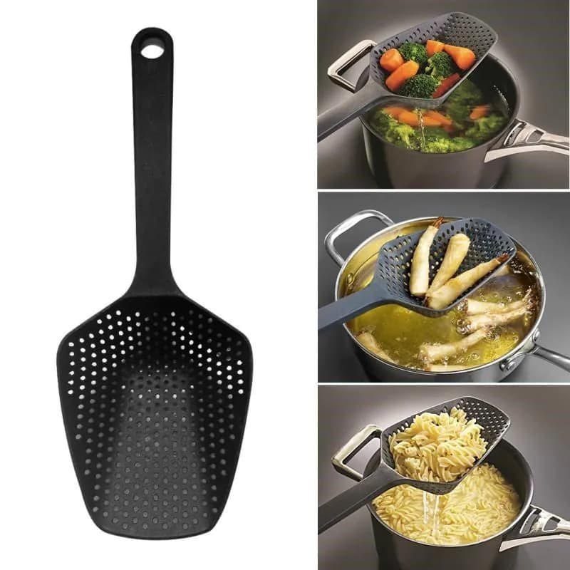 image-Nylon Strainer Large Scoop Colander Kitchen Appliances Spoon Shovel Soup Spoon Filter Cooking Tools Home Kitchen Accessories