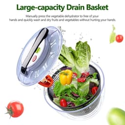 image-Useful Vegetables Fruits Dryer Salad Spinner Fruit Wash Clean Basket Storage Drying Machine Kitchen Tools Vegetable Dehydrator