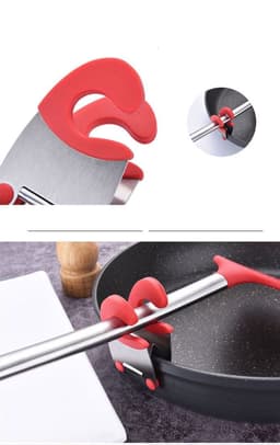 image-Stainless Steel Heat-resistant Spoon Rest Spatula Holder