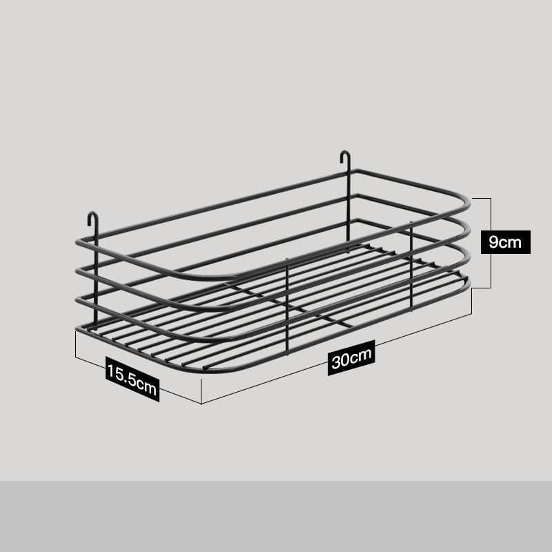image-Stainless Steel Kitchen Wall Mounted Kitchen Storage Rack Hole Plate
