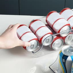 image-Refrigerator Organizer Beverage Transparent Holder For Fridge Freezer Kitchen Storage Container Cabinets