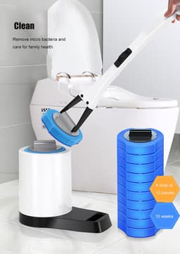 image-Toilet Brush Without Dead Angle Cleaning Toilet Brush Disposable Household Long Handle Cleaner Tool Bathroom Accessories