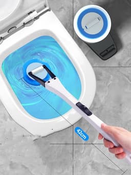 image-Toilet Brush Without Dead Angle Cleaning Toilet Brush Disposable Household Long Handle Cleaner Tool Bathroom Accessories
