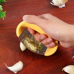 image-Stainless Steel Garlic Masher Garlic Press Household Manual Curve Fruit Vegetable Tools Kitchen Gadgets