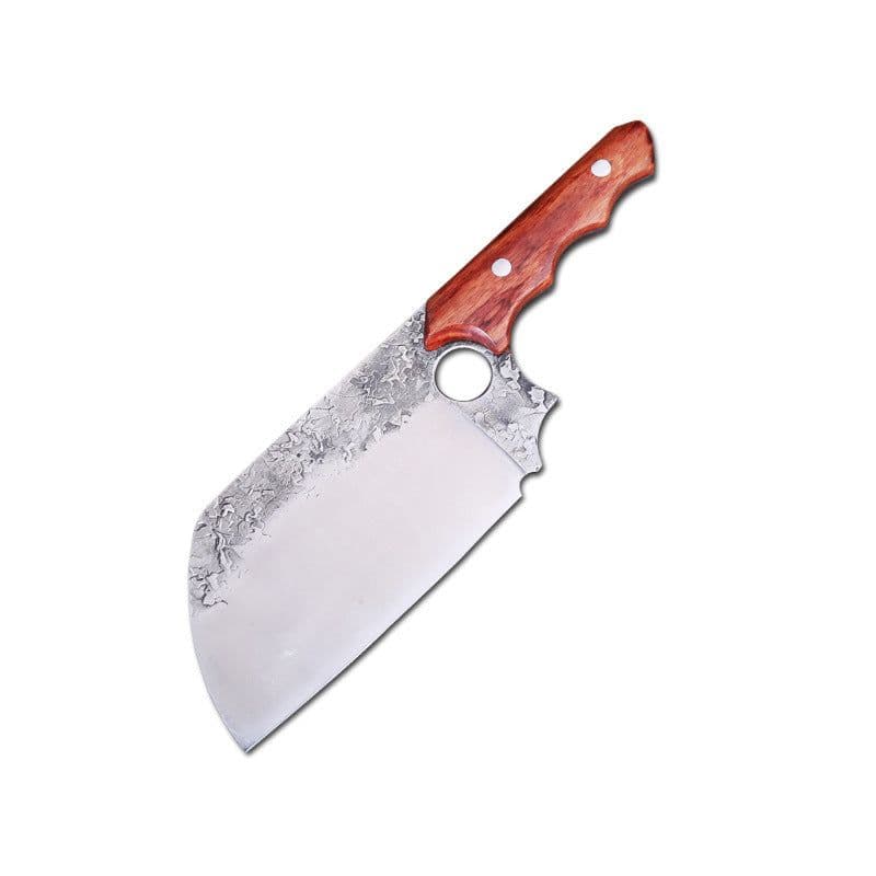image-Forged Large Thick Ring Small Kitchen Knife Butcher Knife Slicing Knife