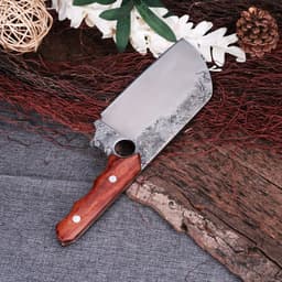 image-Forged Large Thick Ring Small Kitchen Knife Butcher Knife Slicing Knife