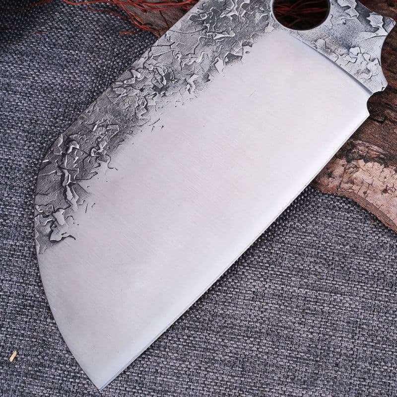 image-Forged Large Thick Ring Small Kitchen Knife Butcher Knife Slicing Knife