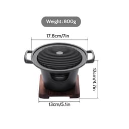 image-Mini BBQ Grill Alcohol Stove Home Smokeless Barbecue Grill Outdoor BBQ Plate Roasting Meat Tools