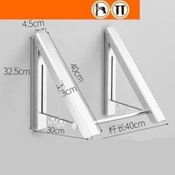 image-Punch-free Space Aluminum Foldable Invisible Folding Retractable Wall Hanger for Waterproof Hanging Underwear Coat Hanger