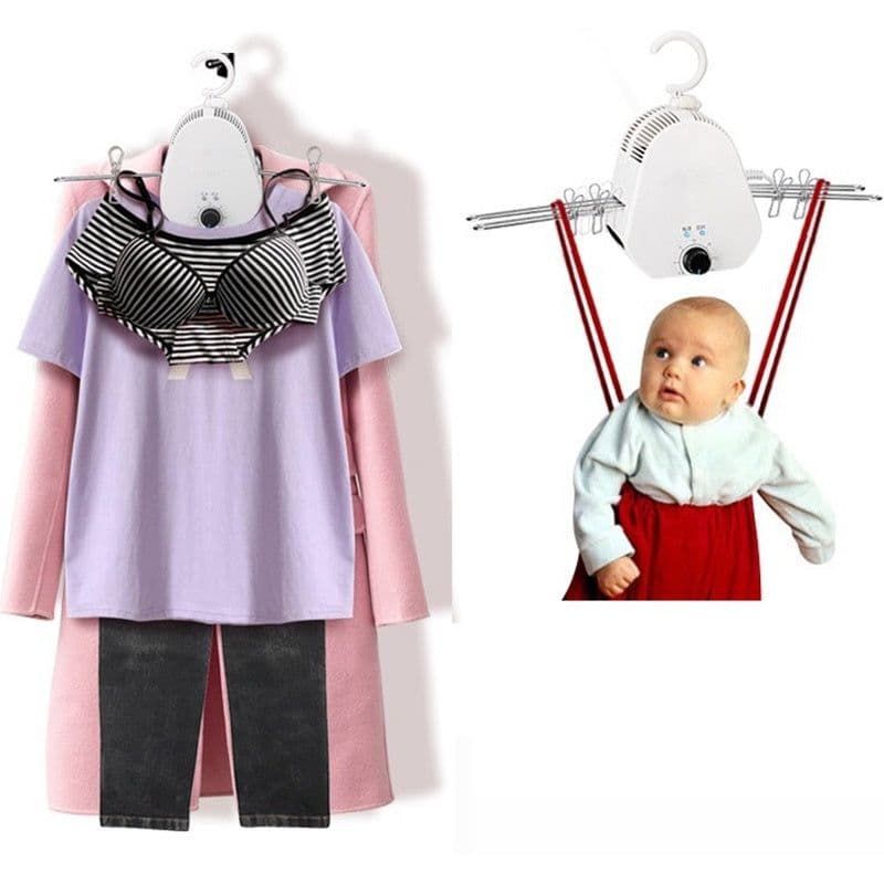 image-Travel Portable Electric Air Clothes Dryer Folding Fast Drying Machine Laundry Drying Clothes Hanger