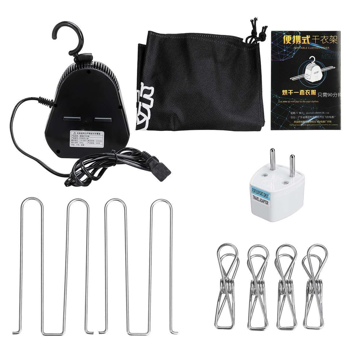 image-Travel Portable Electric Air Clothes Dryer Folding Fast Drying Machine Laundry Drying Clothes Hanger