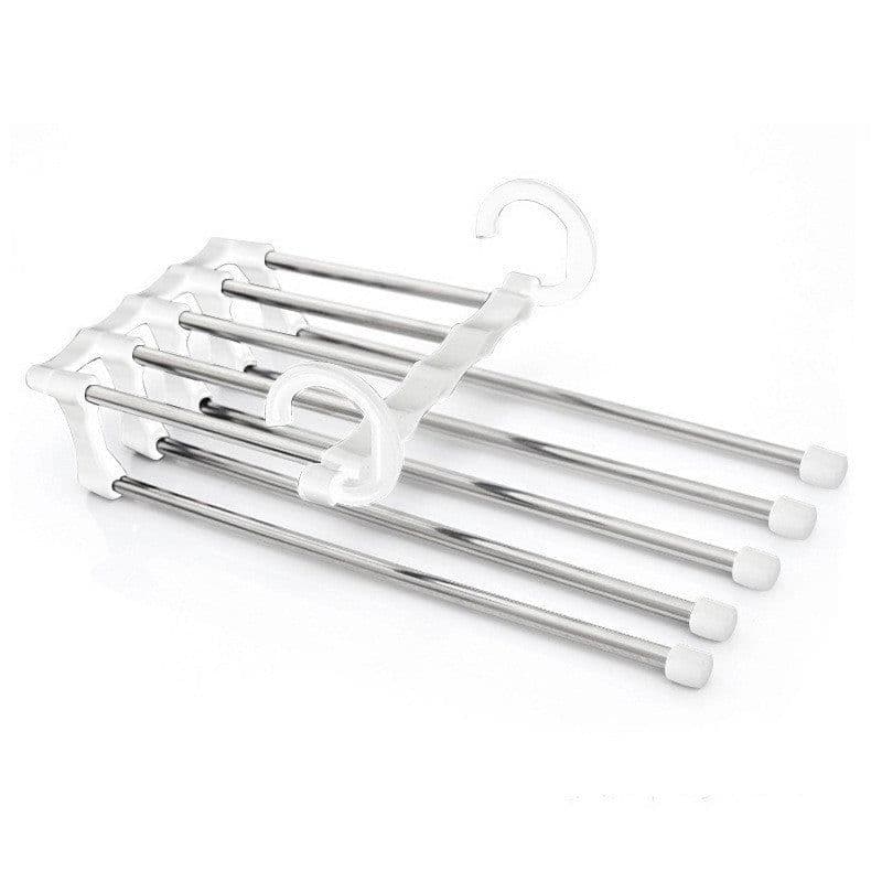 image-5 In 1 Wardrobe Hanger Multi-functional Clothes Hangers Pants Stainless Steel Magic Wardrobe Clothing Hangers For Clothes Rack