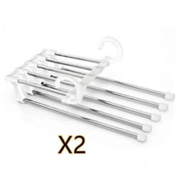image-5 In 1 Wardrobe Hanger Multi-functional Clothes Hangers Pants Stainless Steel Magic Wardrobe Clothing Hangers For Clothes Rack